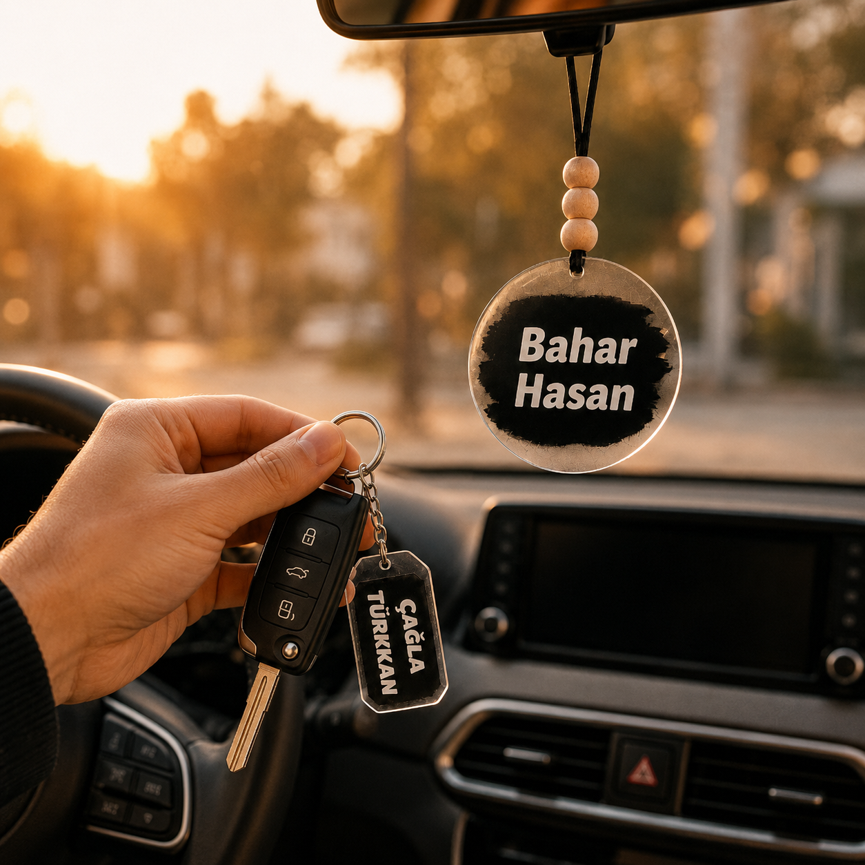 İsme Özel Pleksi Anahtarlık ve Araba Süsü | Kişiye Özel Hediye